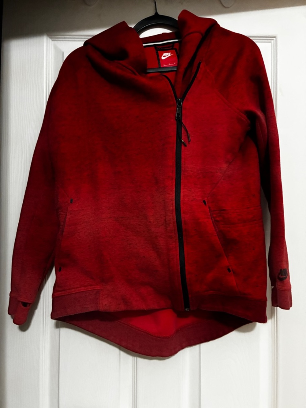 Nike Red Hooded Zip Jacket
